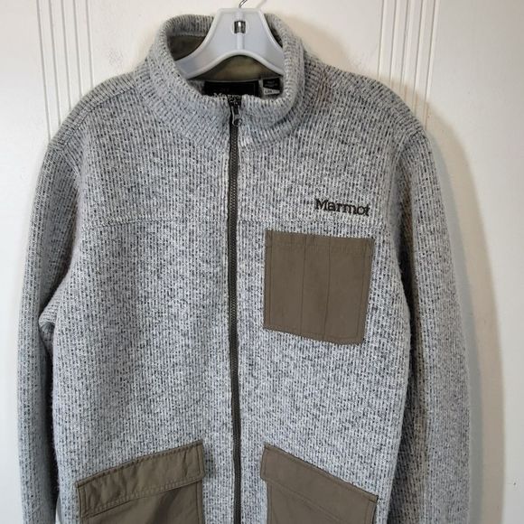 Marmot Men's Wool Blend Sweater / Jacket - Picture 11 of 12